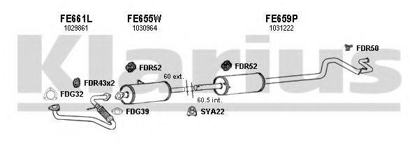 KLARIUS 361307U Exhaust System